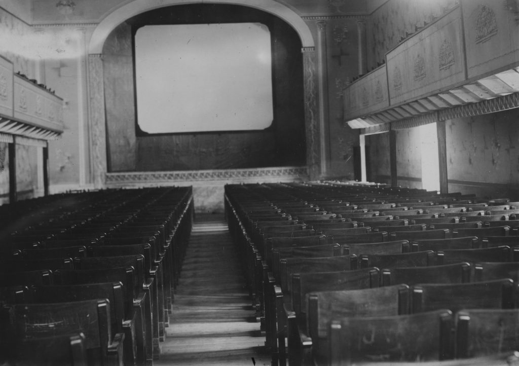 Interior do Cine Enrico Caruso, na década de 1930. (Acervo: Centro de Memória São Bernardo)